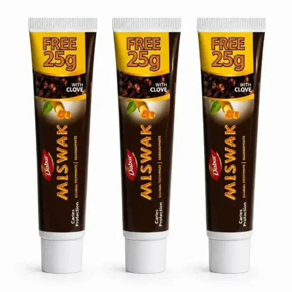 Lot de 3 Dentifrices Miswak Girofle – 75 g