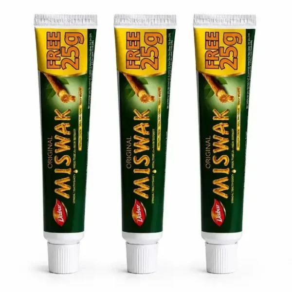 Lot de 3 Dentifrices Miswak Original – 75 g