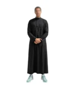 Qamis noir avec zip
