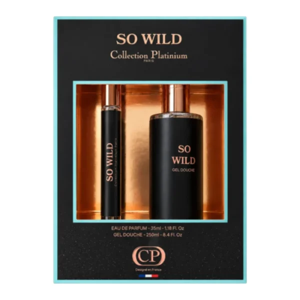 Coffret So Wild – Eau de Parfum 35 ml + Gel Douche 250 ml – Collection Platinium Paris