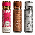 Lot de 3 Brumes Parfumées Lattafa – Fakhar, Fakhar Silver & Yara Candy